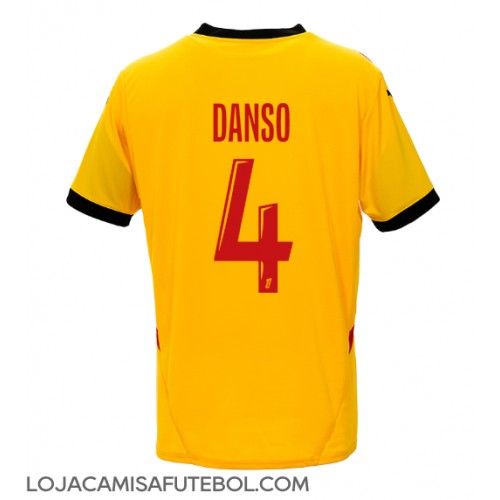 Camisa de Futebol RC Lens Kevin Danso #4 Equipamento Principal 2024-25 Manga Curta